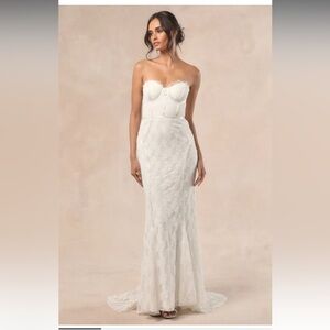 Imani Mermaid Bustier Lace Wedding Dress